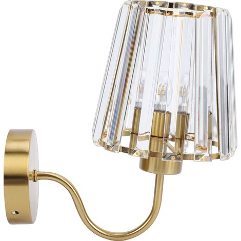 Abat-jour en cristal, applique murale en alliage d'aluminium, lampe élégante pour chevet, chambre à coucher, couloir, entrée