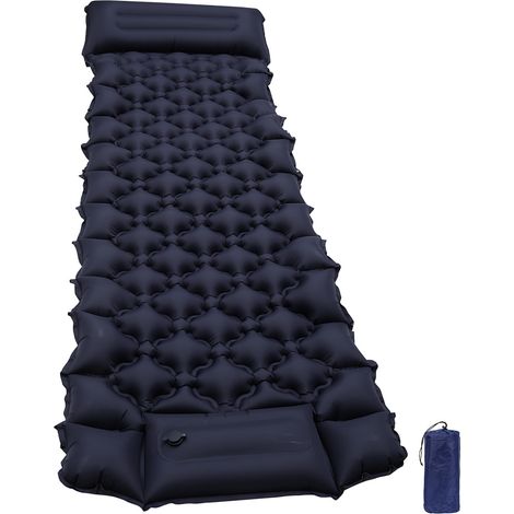 TolleTour Camping Isomatte, Isomatte Camping Aufblasbar, 8.5cm Dicke Isomatten Camping Ultraleicht mit Kissen Isomatte Selbstaufblare Schlafmatte für Camping Wandern Strand, wasserdichte & Faltbare, 1