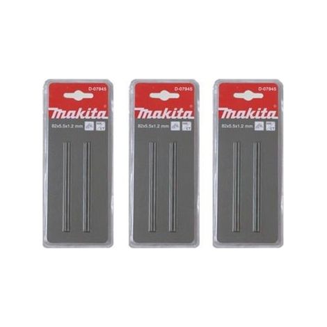 3X Makita D-07945 82mm Reversible TCT Planer Blades Twin Pack -Fits Bosch Dewalt