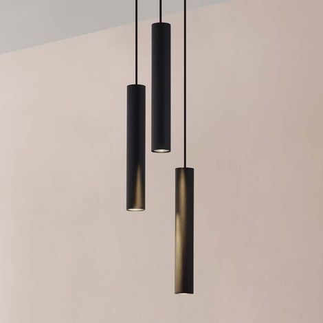 [GEBRAUCHT] B-Ware Lindby Hängeleuchte Joffrey LED Pendelleuchte Lampe dimmbar schwarz 3-flg 40cm (1/2)