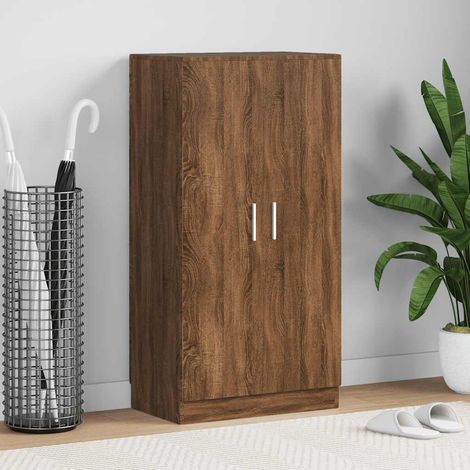 Schuhschrank Braun Eichen-Optik 55x35x108 cm Holzwerkstoff