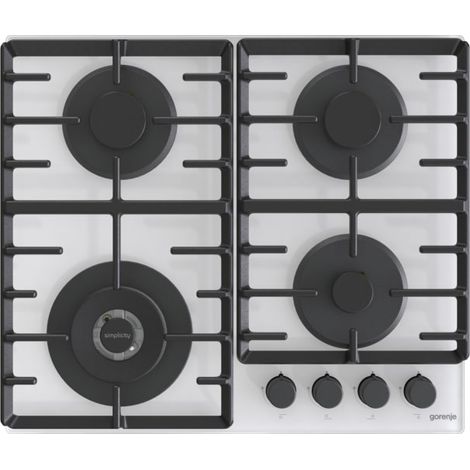 Gorenje Hob GTW642SYW Gas on glass. Number of burners/cooking zones 4. Mechanical. White