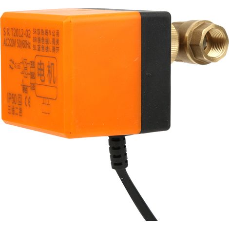 Valve Motorisée - 2 Voies - AC220V - Contrôle À 2 Points - Raccord G3/8" - DN10 - 3 Fils - 1 Pièce (1/5)