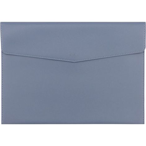2 carpetas A4 de piel sintética, ideales para documentos, archivadores y portafolios con cierre a presión para cartas y recibos - Azul (1/4)