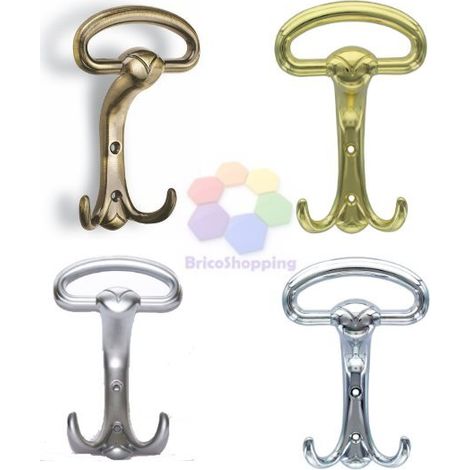 APPENDIABITI IN STILE RUSTICO METAL STYLE WP 99 TRIPLO GANCIO 74x174h - Colore: Cromo Opaco