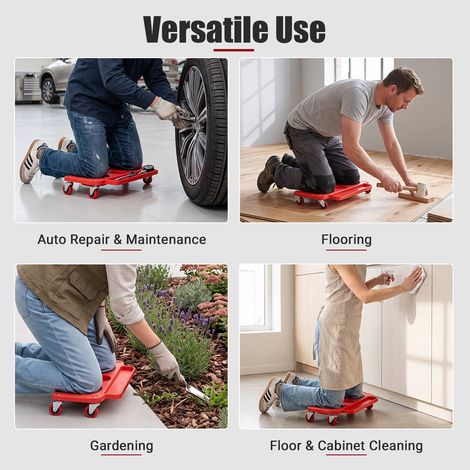 Rolling Knee Creeper with Swivel Casters and Tool Trays (1/5)