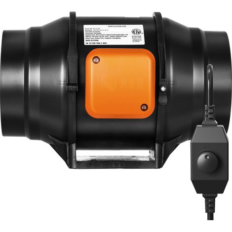 Mophorn Inline-Kanalventilator, 152,4 mm, 323,7 CFM, variable Geschwindigkeit, leise zum Kühlen (1/5)