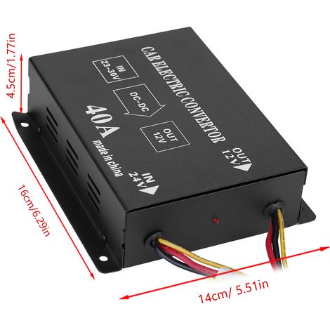 24V auf 12V 40A 480W Spannungswandler für LKW und PKW, DC-DC-Reduzierer, Abwärtstransformator (1/5)