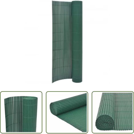 vidaXL Clôture décorative - Clôture de jardin double face 90x400 cm Vert (1/5)