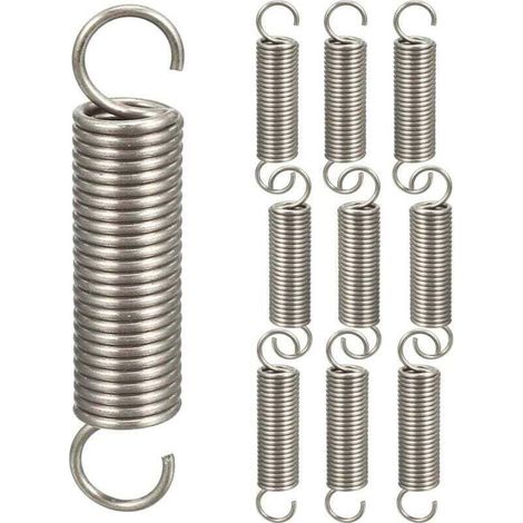 Ulisem10pcs Ressort Double Crochet Ressorts de Traction,Ressorts de Compression Ressort Crochet Assortiment de Ressort,1.21145mm