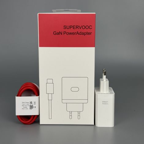 Kompatibel mit OPPO und OnePlus 100W Schnellladegerät, europäischer Standard-Schnellladeadapter, Originalset + 1 m Datenkabel. (1/3)