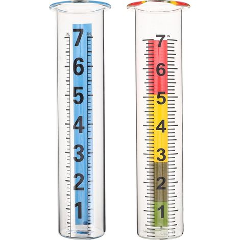 2stücke Glasrohr Für Regenmesser Transparente Messrohre