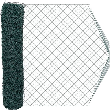 Chain Link Fence Green 2 x 20 m Steel vidaXL