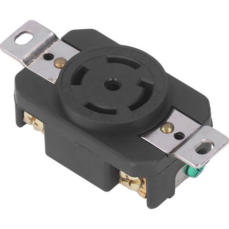 Douille industrielle 5 trous avec contacts en laiton, prise verrouillable 30A 120/208V pour usage standard US (1/5)