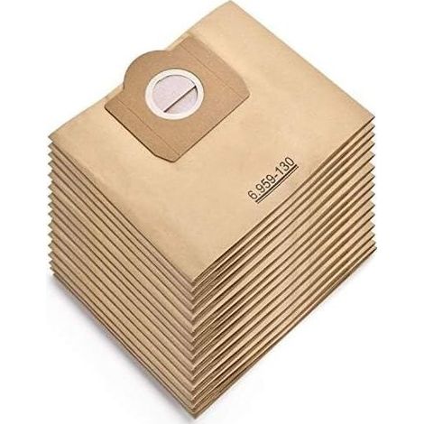 Lot de 10 Sacs Aspirateur pour Karcher 6.959-130.0 WD3 WD3P MV3 Sacs Filtrants en Papier de Rechange pour Aspirateur Wet & Dry, Sac pour Karcher WD3 Premium Accessoires Pièces Détachées (1/5)
