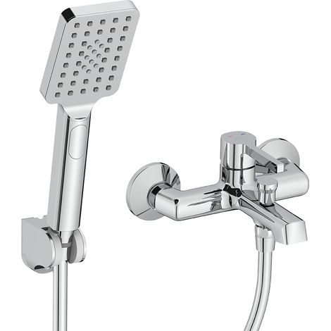 Rubinetto per vasca a parete con set doccia ALITA Cromo Laveo BVA011D (1/2)