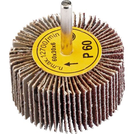 Draper 60 x 30mm 60-Grit Abrasive Flap Wheel – Heavy-Duty Grinding and Finishing Tool (1/5)