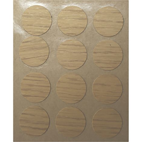 Tapón para Tornillos Fabricado en PVC Acabado en Roble Claro Medidas 17170,5 mm 36 Unidades -