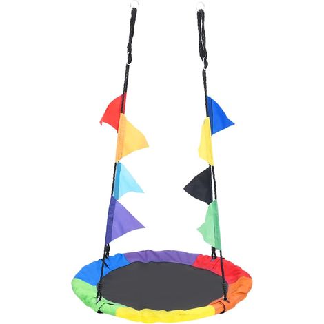 Rainbow Swing with Flags 100 cm vidaXL