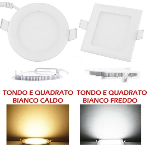 YMYNY Kit de 10 spots LED encastrables ronds ou carrés avec ailettes 6W - Blanc froid Rond -
