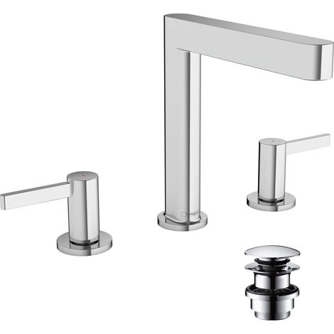 hansgrohe Finoris Mezclador de lavabo de 3 agujeros 160 con (1/5)
