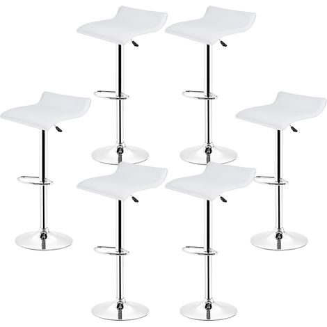 Aqrau  8 Tabouret de bar européenne simple carrée blanche (1/5)