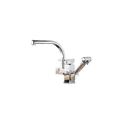 Robinet de cuisine à économie d'eau, pivotant à 360°, corps en laiton sans plomb et finition anticorrosion pour une cuisine à la fois fonctionnelle et élégante, argenté, lot de deux