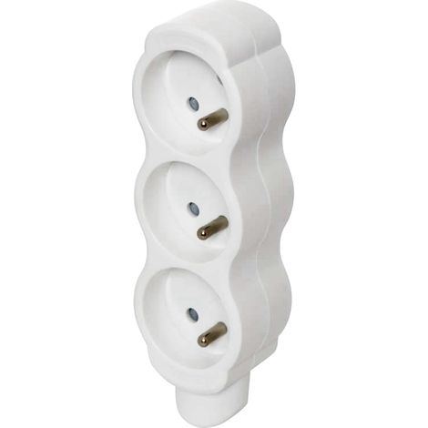 Répartiteur pour rallonge 3 prises avec/sans blanc P0300N