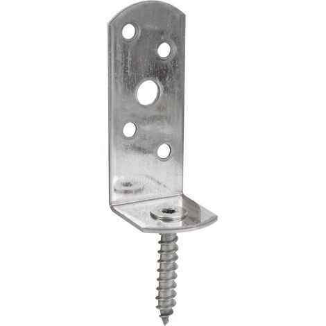 Équerre pour clôture tressée Forme L en différents modèles acier inoxydable hauteur totale 115 mm kit de 24 (1/4)