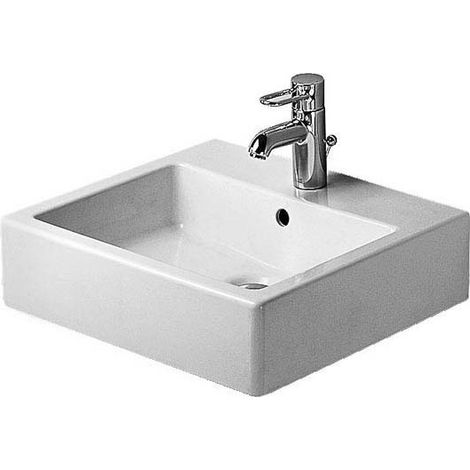 Duravit VERO lavabo con rebosadero piso para grifería 500x470mm 1 orificio para grifería blanco