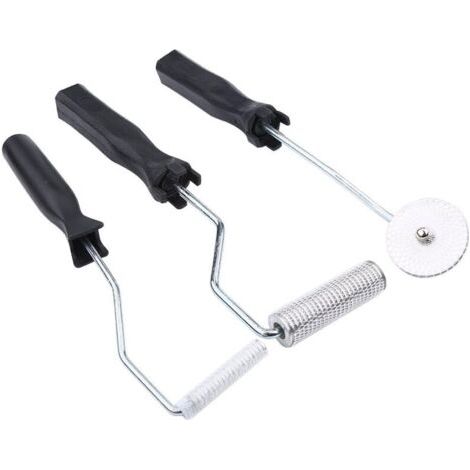 QORVA
-Rouleau Débulleur, 3pcs Rouleaux en Fibre de Verre Bubble Paddle Roller Bricolage Accessoire pour FRP Résine et Elimination de Bulle d’air..