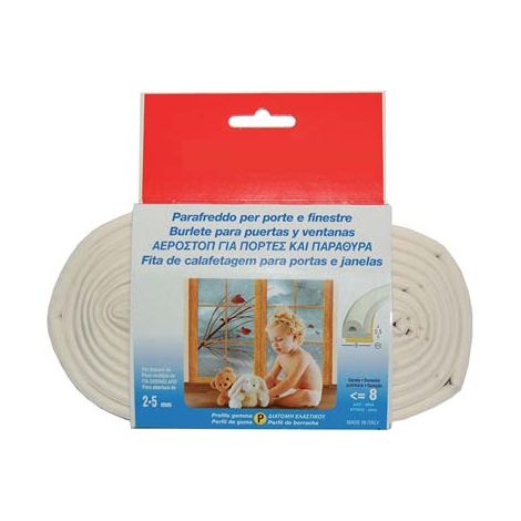 PARAFREDDO GEKO STRIP PROFILO P - GOMMA EPDM ESPANSA BIANCO MT 6- 10 pezzi