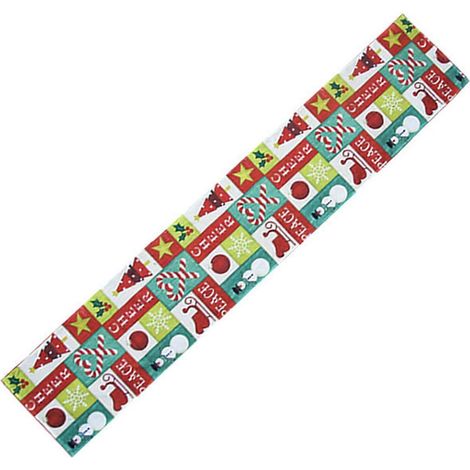 Chemin de table de Noël, ornement, décorations de table de Noël, nappe, bonhomme de neige, Noël, Nouvel An, hiver, village enneigé (1/5)