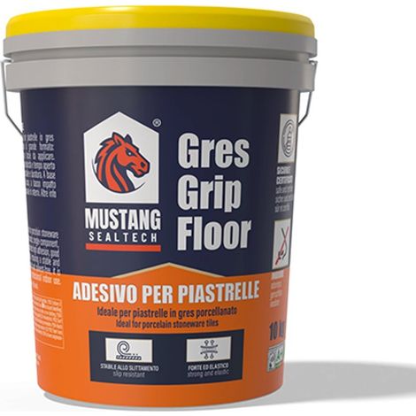 ADESIVO PER PAVIMENTI IN GRES "GRESGRIP FLOOR" 10KG MUSTANG