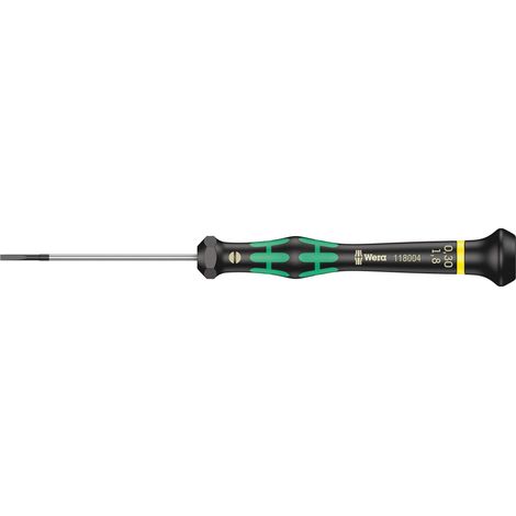 Cacciavite di precisione Wera per elettronica, piatto, 1,8x0,3x60 mm