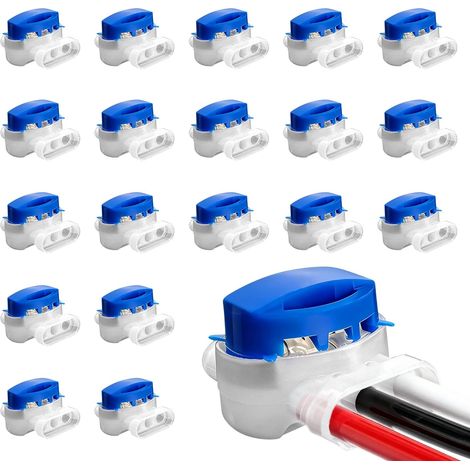 20 Pcs Connecteurs de Câble Robot Tondeuse,Connecteur Electrique Etanche Remplis des Résine pour Étendre ou Réparer cable peripherique robot tondeuse, Automower,jardin,Dénudage Inutile (1/5)