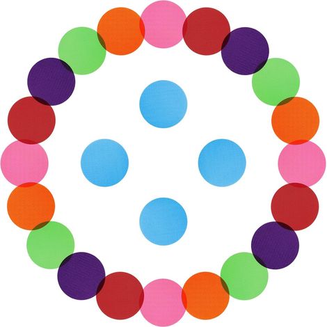 Pastilles en caoutchouc 24pcs colorées 10cm pour autocollants numérotés en cours de gym enfants et séances d'entraînement (1/5)