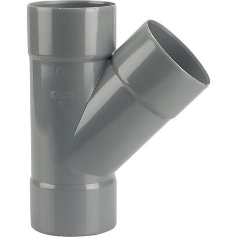 Raccord coudé double femelle Wavin 3026030 PVC 45° 80 mm