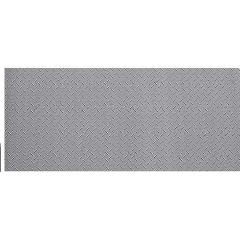 Alfombrilla para garaje, PVC resistente, diseño antideslizante, 2,28 x 6,11 m, color gris plata. (1/2)
