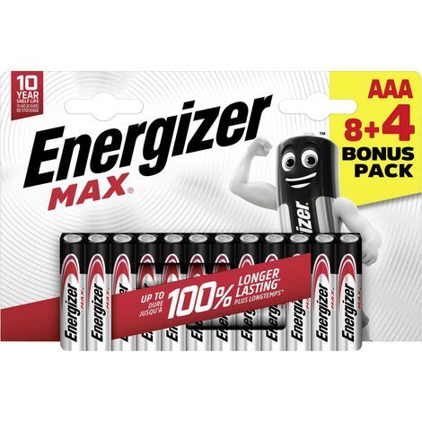 Energizer Max Micro (AAA)-Batterie Alkali-Mangan  1.5 V 12 St.