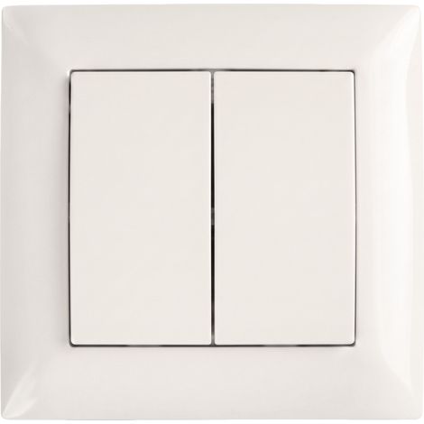 Toolight Interrupteur Double Avec Cadre Oste Jnh007-w Beige (1/5)