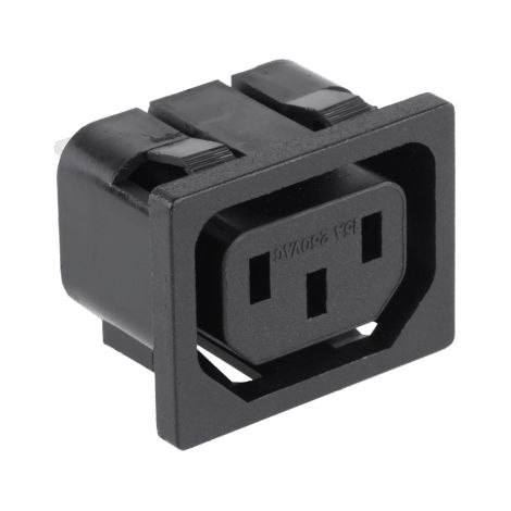 Computer-Montagebuchse 3PIN AC schwarz GNI0128 (1/5)