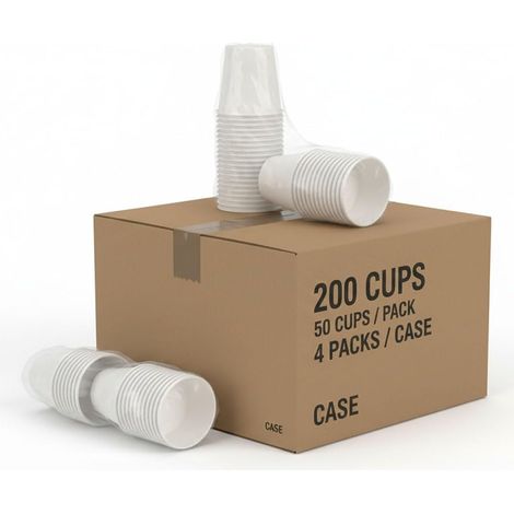 200pcs Gobelets à café Jetables, Gobelet cafe Jetable Blanc, Carton pour boissons chaudes et froides, Gobelets Carton Boissons Chaudes pour Cliniques dentaires, Bureau, Cafés 205ml (1/5)