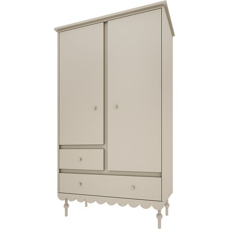 Armadio 2 ante 2 cassetti Babushka olivo 183cm