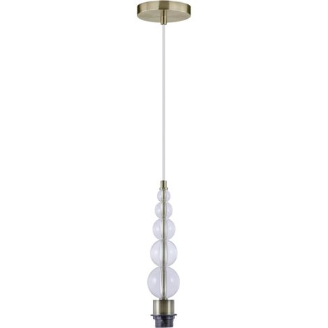 Colgante 1 luz modelo Versalles acabado cuero y metacrilato sin pantalla. (1/2)