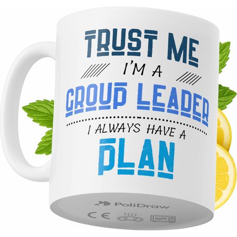 Tazza divertente e umoristica per capogruppo, ideale per caffè e tè, con grafica e testo divertenti. Perfetta per compleanni, onomastici e festività. Tazza premium per occasioni speciali, per casa, uf (1/5)