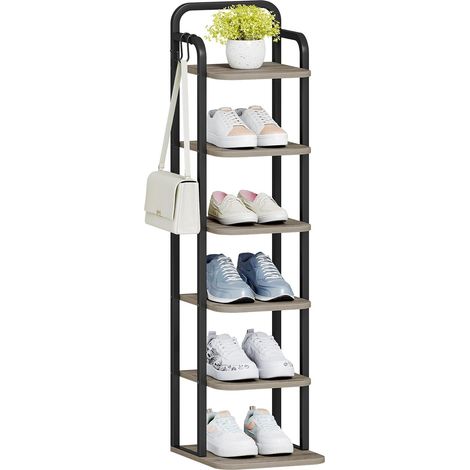 Étagère à Chaussures à 6 Niveaux, Tour à pour Petits espaces (1/5)
