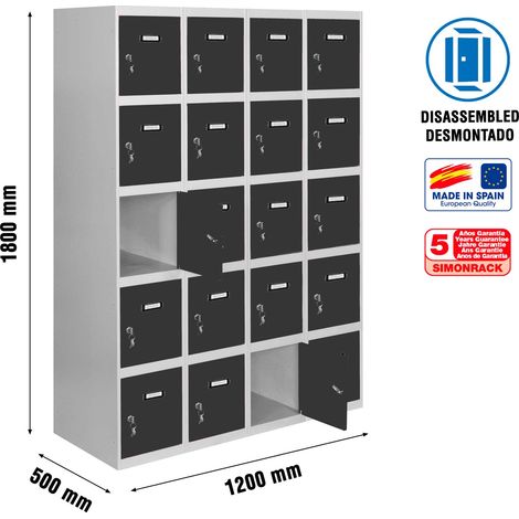Simonrack Simonlocker Schrankkasten grau-anthrazit