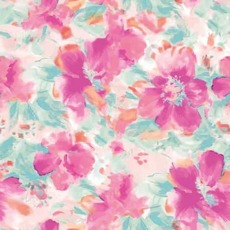 Papier peint panoramique - Fleurs - 130 cm x 130 cm (1/2)