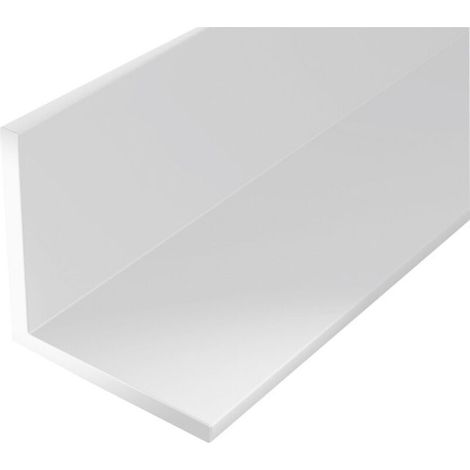 Profilé angle en plastique blanc 1000 x 10 x 10 mm – Épaisseur 1,0 mm – Pour finitions murales et sols – Résistant aux chocs –